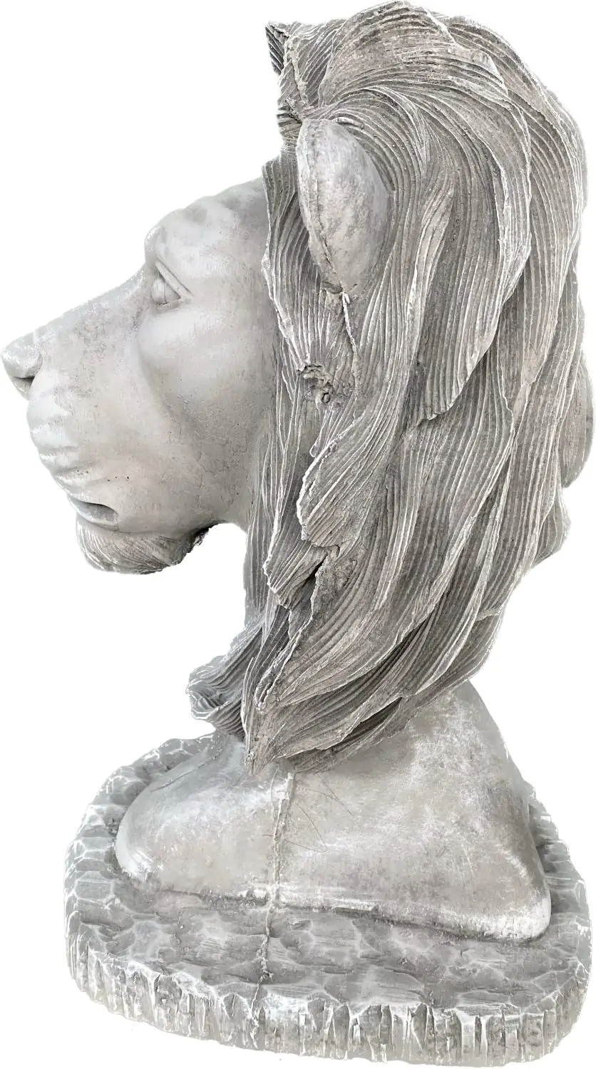  Product image 3 of the product “Cormac - Lion Head on base, 45cm H | cast stone ”
